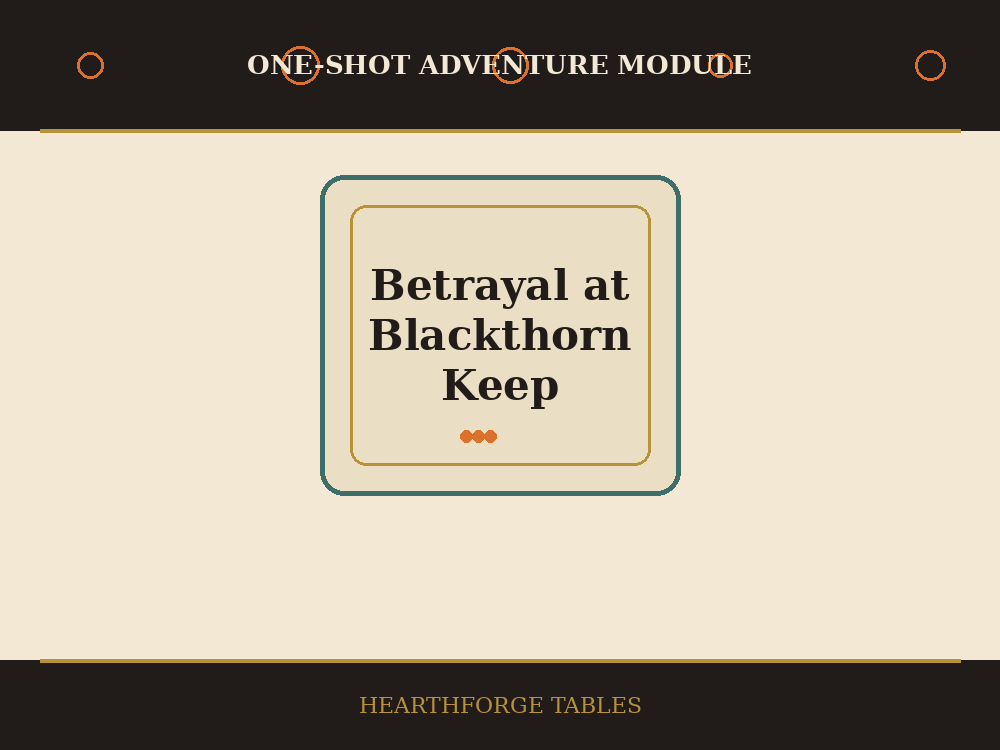 The Betrayal at Blackthorn Keep — One-Shot Adventure Module