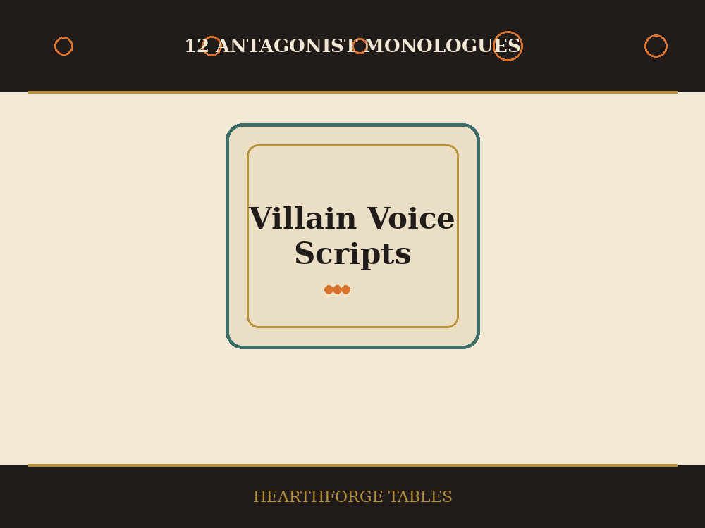 Villain Voice Scripts: 12 Antagonist Monologues & Dialogue Trees